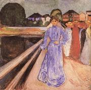 Edvard Munch Gentlewoman on the Bridge oil painting